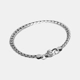 925 Sterling Silver Vintage Men's Bracelet Thai Silver Punk Rock Minimalist Cuban Chain Diamond Pestle Religious Jewelry