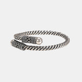 Genuine 925 Sterling Silver Vintage Handmade Twisted Woven Bangle Bracelet for Men and Women Fine Jewelry