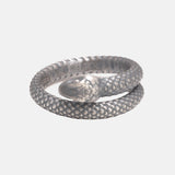 Pure 999 Sterling Silver Viking Snake Rings For Men and Women Retro Hipster Ring Opening Fine Jewelry