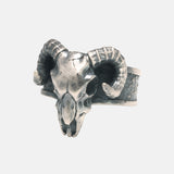 European and American Popular 999 Silver Punk Ram Head Skull Ring New Hot Selling Rock Motorcycle Men Ring