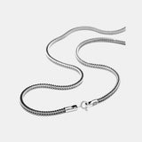 925 Sterling Silver 2mm Hemp Braided Chain Necklace For Men Women With Round Clasp Vintage Thai Silver 925 Jewelry