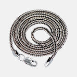 Real Pure 925 Sterling Silver Necklace Chain Women And Men Vintage Foxtail 1.6mm Retro Solid Thai Silver Italy Fine Jewelry