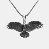 Authentic 925 Sterling Silver Eagle Pendant for Men and Women Retro Punk Style Necklace Hip Hop Animal Jewelry Gift