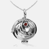 Real 925 Sterling Silver Verbena Elena Necklace Pendant Jewelry Retro Setting Zircon Gemstone Girlfriend Gift