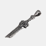 S925 Sterling Silver Broken Sword Pendant Necklace Antique Retro Punk Viking Jewelry Gift