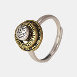 100% 925 Silver Retro Tibetan Prayer Wheel Buddha Adjustable Ring for Men and Women OM Datura Rotatable Religious Jewelry