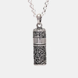 Sterling Silver 999 Vajra Pestle Amulet Charm Om Mani Padme Hum Pendant Necklace Openable Gawu Box Buddhist Jewelry