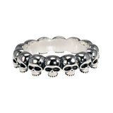 925 Sterling Silver Cool Couple Rings Retro Punk Rock Style Skull Rings For Men and Women