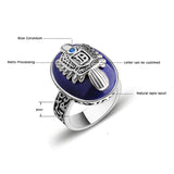 The Vampire Diaries Rings Real 925 Sterling Silver Damon Salvatore Ring Men's With Lapis Lazuli Natural Stone Customized Jewelry