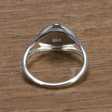 Authentic 925 Sterling Silver Rings for Women Smooth Simple Plain Rhombic Shape Fine Jewelry