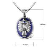 Real 925 Sterling Silver The Vampire Diaries Jewelry Damon Salvatore Stefan Pendant Natural Lapis Stone Custom Letters