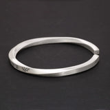 999 Silver Bracelet Simple Cuff Bangle For Men and Women Twisted Adjustable Six Words Buddhist Brand Jewelry