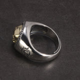 Real Pure 925 Sterling Silver Gothic Skeleton Rings for Men Hippop Street Culture Fine Jewelry