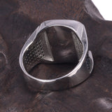 Guaranteed 925 Sterling Silver Rings Antique Turkish Ring Jewellery For Men With Square Black Natural Stones Simple Design