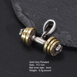 925 Sterling Silver Dumbbell Pendant Necklace For Fitness Enthusiasts Men and Women Rotatable Jewelry Best Gift