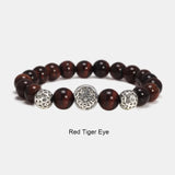 925 Sterling Silver Vintage Yin Yang Bagua Bracelet Natural Tiger Eye Agate Bracelet Men Women Wristband Healing Jewelry