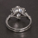 Genuine 925 Sterling Silver Ladies Ring The Galadriel Nenya Zircon Ennagement Wedding Band Ring