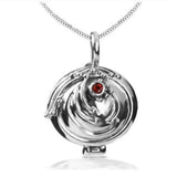 Real 925 Sterling Silver Verbena Elena Necklace Pendant Jewelry Retro Setting Zircon Gemstone Girlfriend Gift