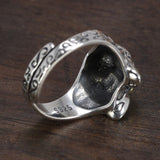 Vintage 925 Sterling Silver Cat Ring Women's Simple Style Animal Adjustable Ring Fine Jewelry