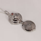 Real 925 Sterling Silver Verbena Elena Necklace Pendant Jewelry Retro Setting Zircon Gemstone Girlfriend Gift