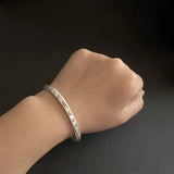 999 Silver Bracelet Simple Cuff Bangle For Men and Women Twisted Adjustable Six Words Buddhist Brand Jewelry