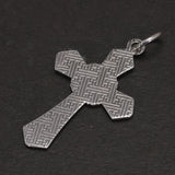 Genuine Sterling Silver 925 Christian Cross Necklace Men and Women Vintage Antique Prayer Religious Pendant Jewelry