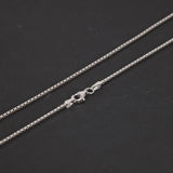 925 Sterling Silver 2mm Necklace Box Chain All Matching Pendant Accessories Men's and Women's Fine Jewelry