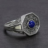 The Originals 925 Sterling Silver Vampire Rings With Natural Lapis Lazuli Stone Damon Stefan's Elija Klaus Rebeka Mikaelson
