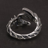 Solid 925 Sterling Silver Jewelry Mens Ring With Garnet Natural Stone Scorpion Male Openning Ring